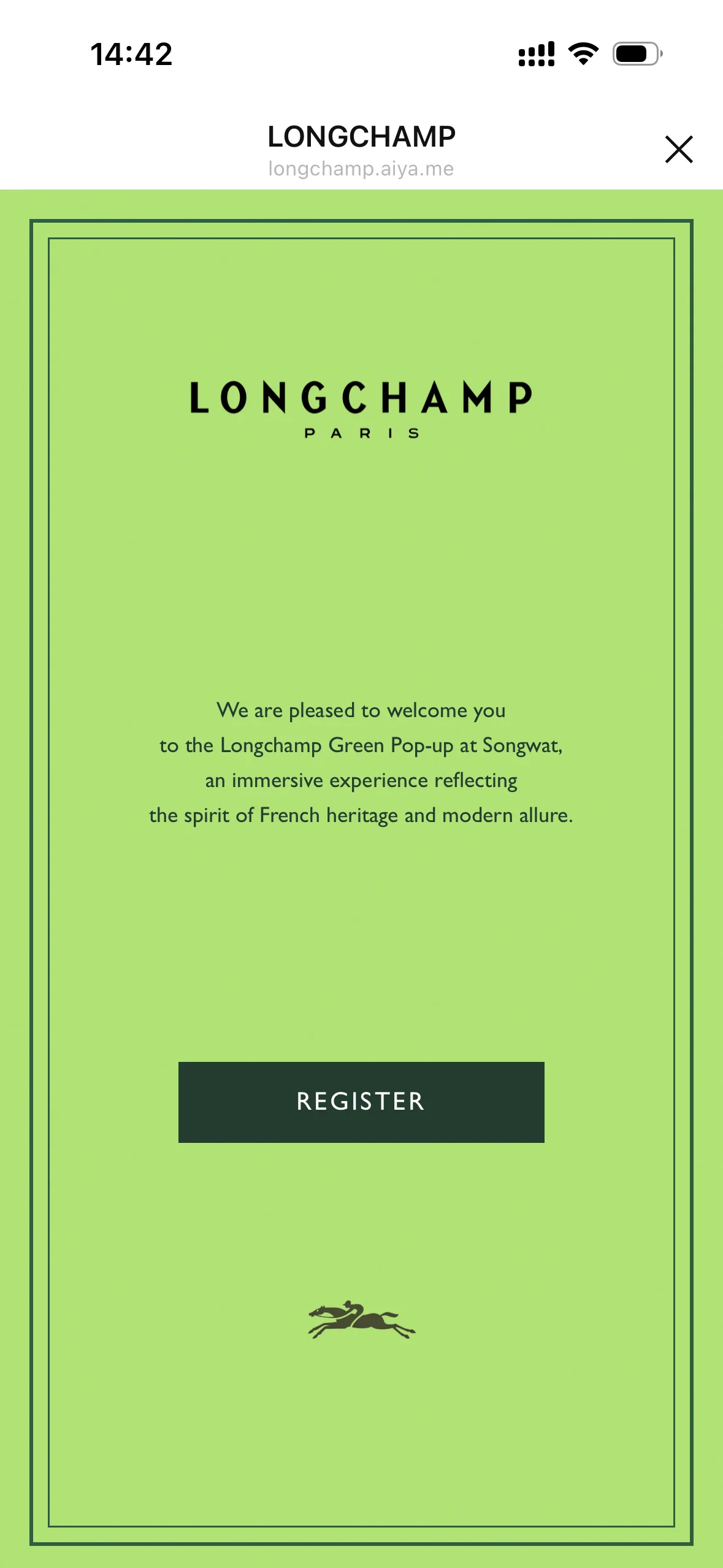 Longchamp Green Pop-Up